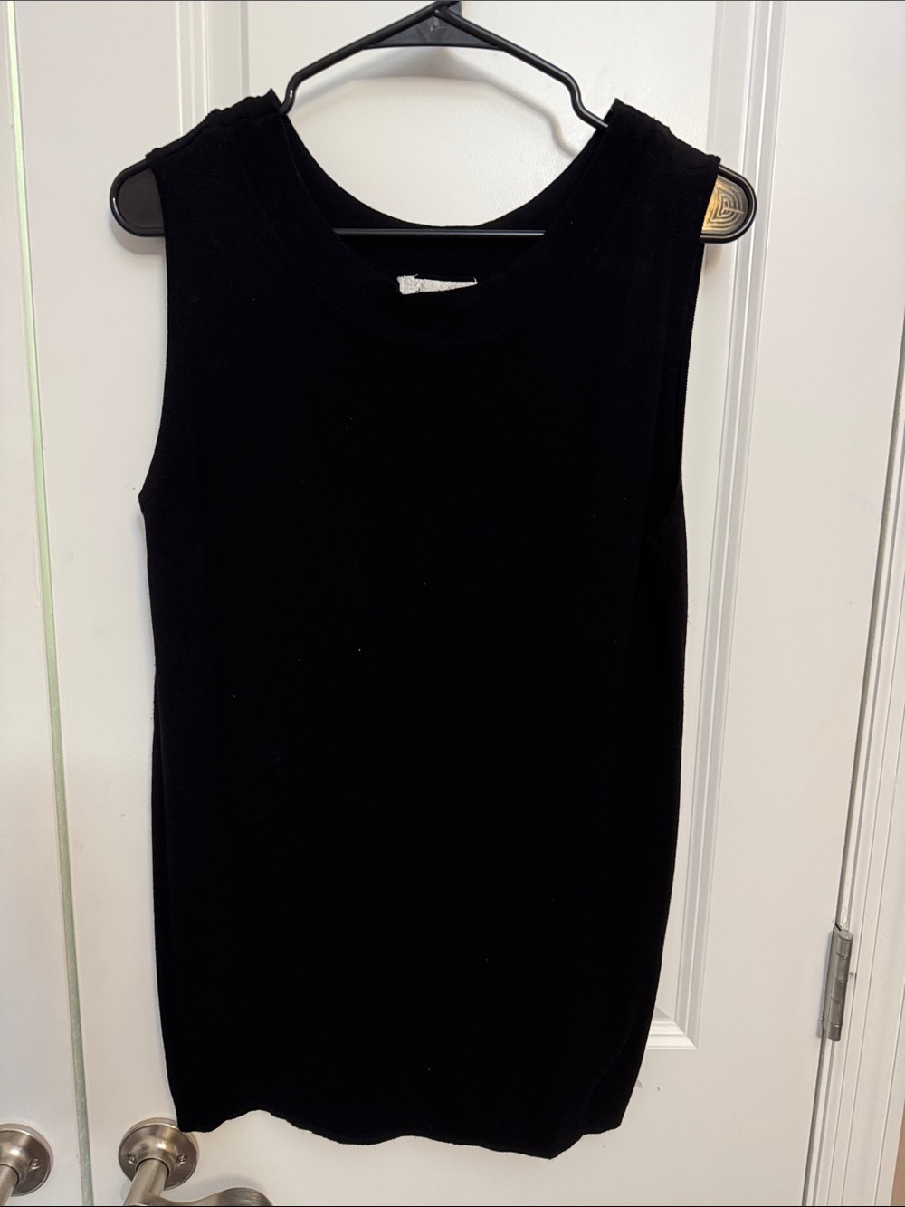 dressbarn Black Sleeveless Knit Tank Top